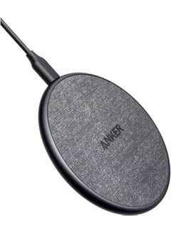 Anker 318 Wireless Charger (Pad) (Wireless Charger, Qi Certified), Compatible with iPhone 14/13, Up to 10W Output, USB-C & USB-A Cable Included, Supports type-c Input Dark Grey  - Image 1