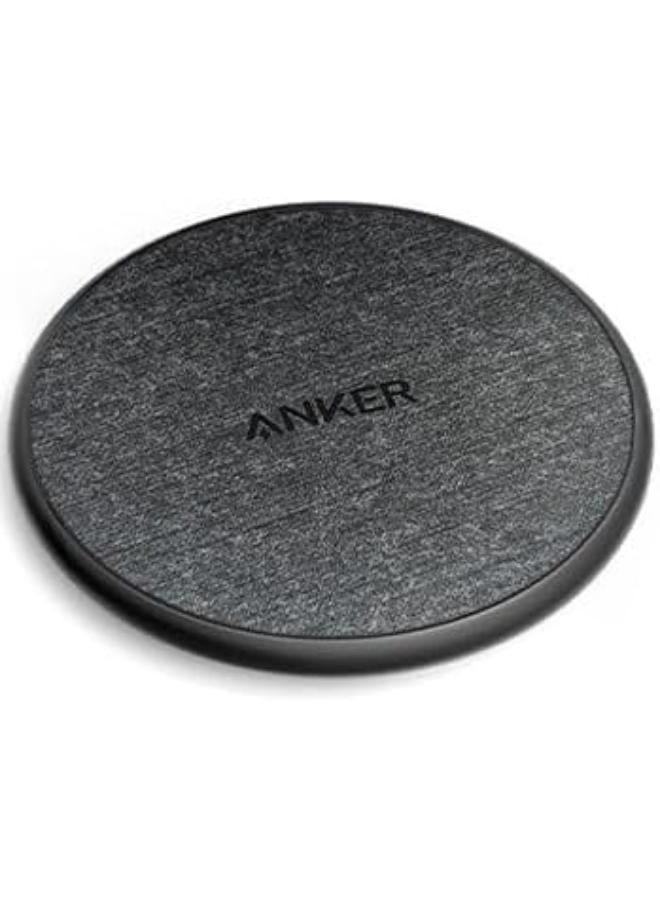 Anker - 318 Wireless Charger (Pad) (Wireless Charger, Qi Certified), Compatible with iPhone 14/13, Up to 10W Output, USB-C & USB-A Cable Included, Supports type-c Input Dark Grey - Image 1