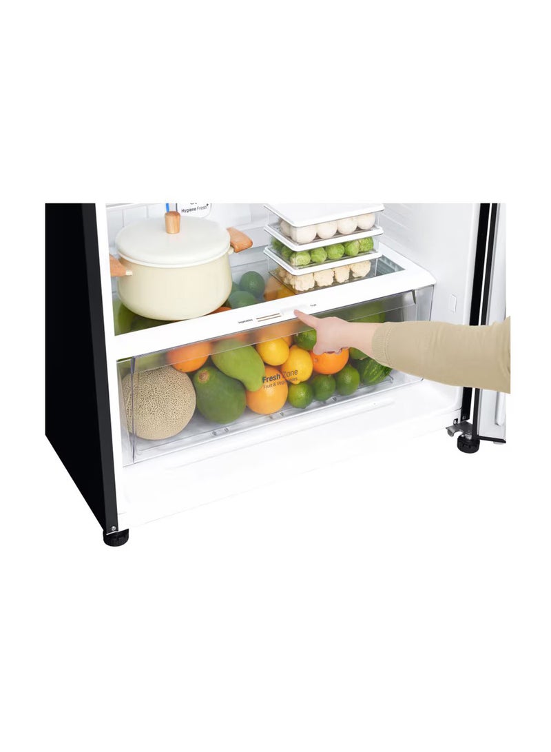547/506 Litres-Gross & Net Capacity  Top Mount Refrigerator, Smart Inverter Compressor, Linear Cooling, Pocket Handle, Multi Air Flow, i-Micom, GN-C782SGGL Black Glass