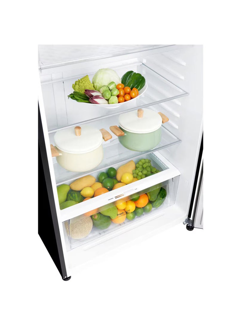 547/506 Litres-Gross & Net Capacity  Top Mount Refrigerator, Smart Inverter Compressor, Linear Cooling, Pocket Handle, Multi Air Flow, i-Micom, GN-C782SGGL Black Glass