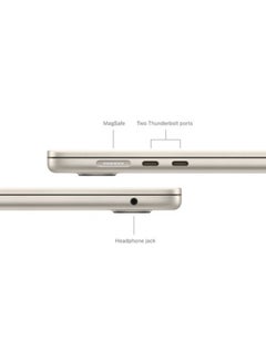Apple MacBook Air MC9K4 Laptop With 15.3-Inch Display, M3 chip 8-core CPU and 10-core GPU Processor/24GB RAM/512GB SSD/macOS English Starlight  - Image 3