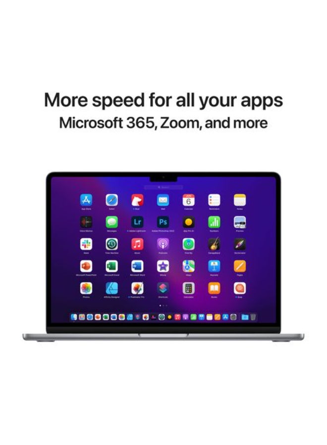 أبل - MacBook Air MC7U4 13.6-inch Display, Apple M2 chip with 8-core CPU and 8-core GPU/16GB RAM/256GB SSD/macOS English Space Grey - Image 1