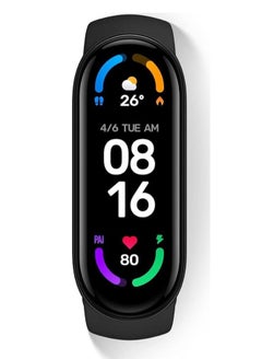 Xiaomi Smart Band 6 Global Version, Mi band 6-1.56'' AMOLED Touch Screen, Xiaomi band 6, Miband 6, Xiaomi 6, Heart Rate Monitor，30 Sports Mode, Fitness & Activity Tracker, 50M Waterproof black