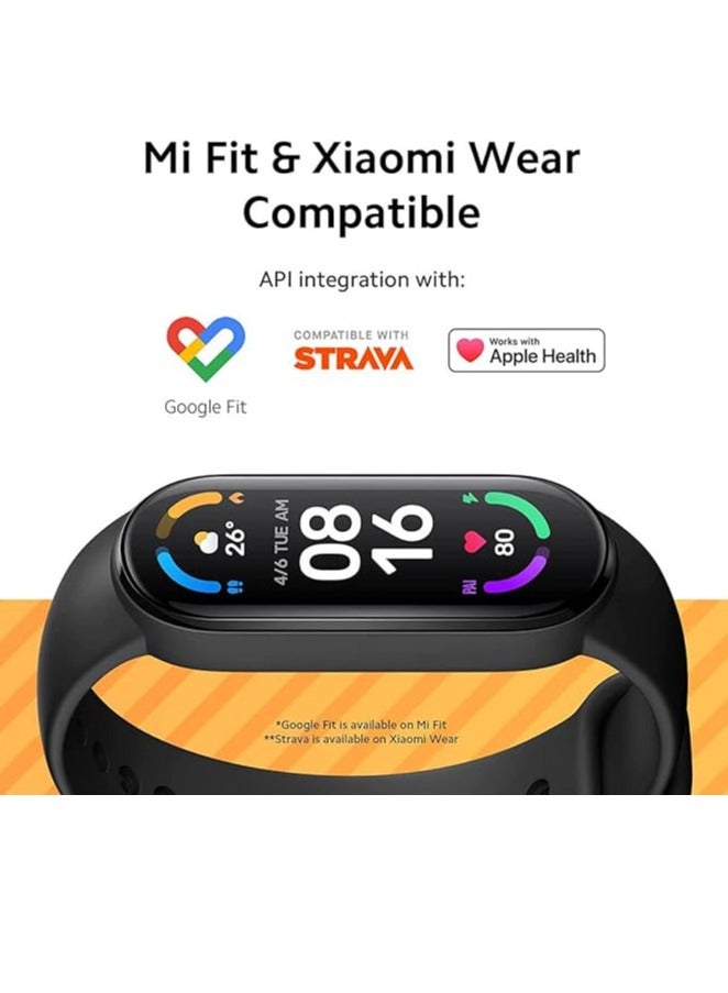 شاومي - Xiaomi Smart Band 6 Global Version, Mi band 6-1.56'' AMOLED Touch Screen, Xiaomi band 6, Miband 6, Xiaomi 6, Heart Rate Monitor，30 Sports Mode, Fitness & Activity Tracker, 50M Waterproof black - Image 1