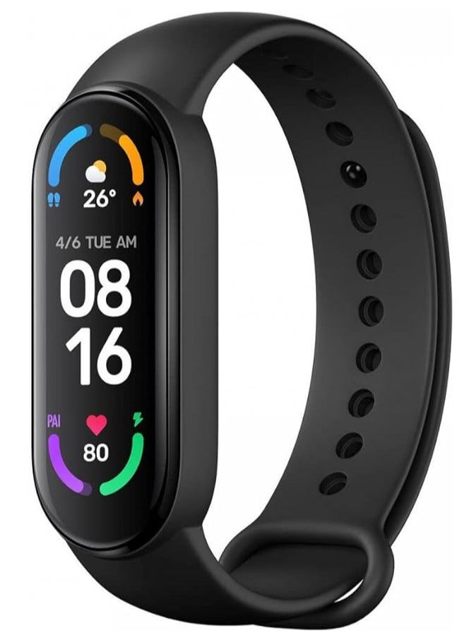 شاومي - Xiaomi Smart Band 6 Global Version, Mi band 6-1.56'' AMOLED Touch Screen, Xiaomi band 6, Miband 6, Xiaomi 6, Heart Rate Monitor，30 Sports Mode, Fitness & Activity Tracker, 50M Waterproof black - Image 1