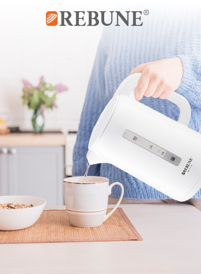 REBUNE - Electric Kettle – Hot Water in Seconds 2.2 L 2200 W RE-1-116 white - Image 1