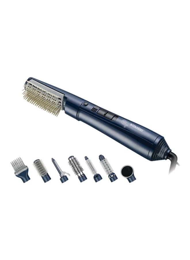 SONASHI - 7-In-1 Hair Styler 550W With Rechargeable Hair Clipper 5W Combo | Styler With Detachable Brushes And 3 Hours Continuous Working Clipper | Gifts For Men Women | Shs-3034 Blue/Grey And Shc-1054 Black - Image 1