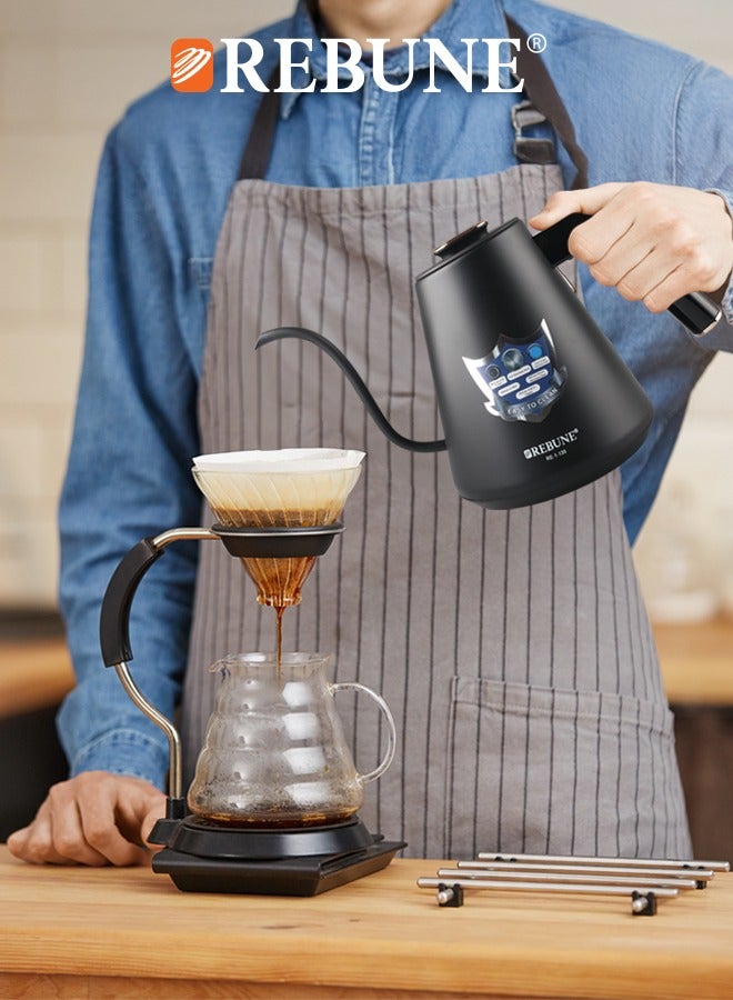 ريبون Electric kettle with an electronic base, 1000 ml 1100 W RE-1-135 Black  - Image 2