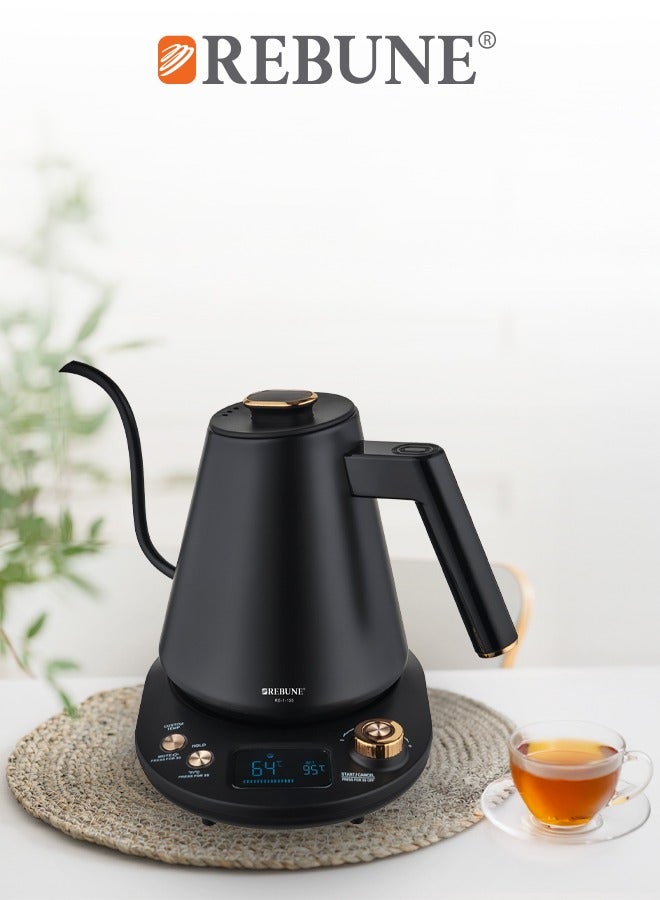 ريبون Electric kettle with an electronic base, 1000 ml 1100 W RE-1-135 Black  - Image 3