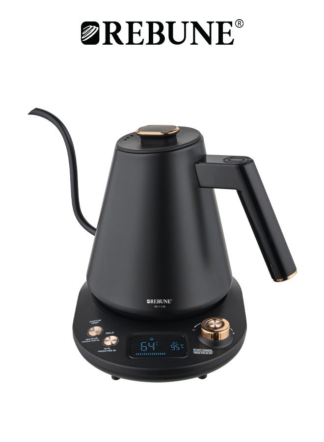 ريبون Electric kettle with an electronic base, 1000 ml 1100 W RE-1-135 Black  - Image 4