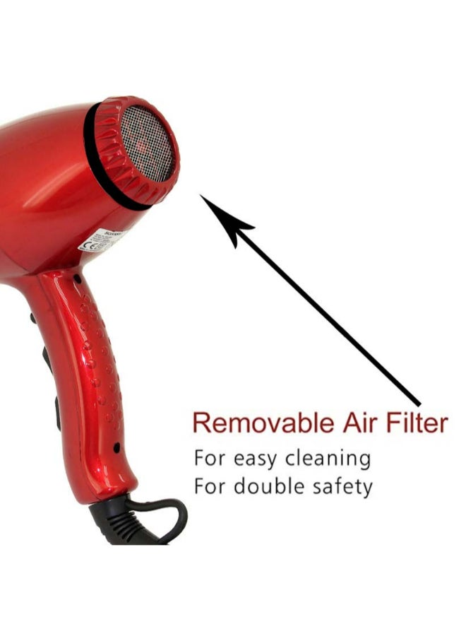 SONASHI - Hair Dryer Ac Motor 2000W With Rechargeable Hair Clipper 1000Ma Combo | Dryer With 2 Speed And 4 Heat Settings And 2 Hours Continuous Working Clipper | Shd-3032 Red And Shc-1061 Maroon Red - Image 1