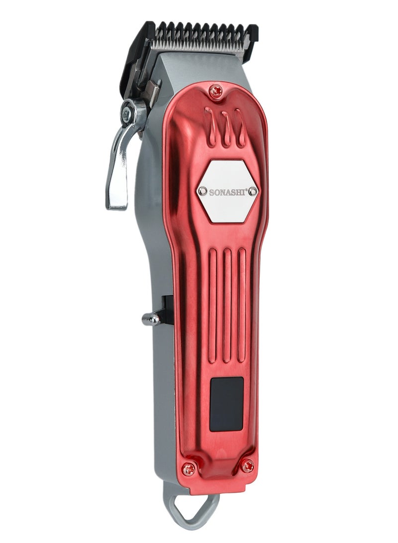 SONASHI - Hair Dryer Ac Motor 2000W With Rechargeable Hair Clipper 1000Ma Combo | Dryer With 2 Speed And 4 Heat Settings And 2 Hours Continuous Working Clipper | Shd-3032 Red And Shc-1061 Maroon Red - Image 1