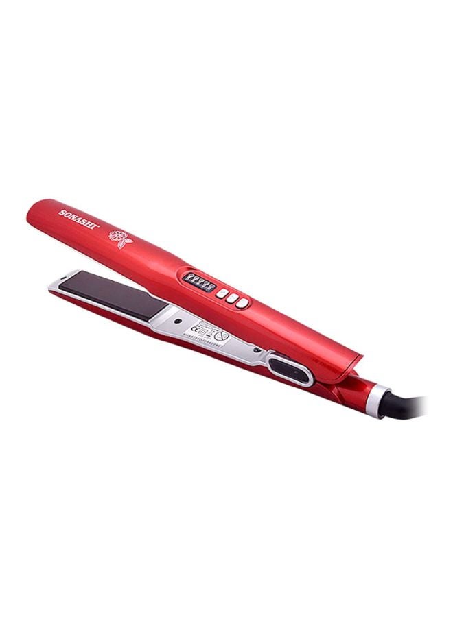 SONASHI - Hair Straightener 40W With Rechargeable Hair Clipper 1000Ma Combo | Ceramic Plates Temperature Control Straightener And 2 Hours Continuous Working Clipper | Gifts For Men Women | Shs-2042 Red And Shc-1061 Maroon Red - Image 1