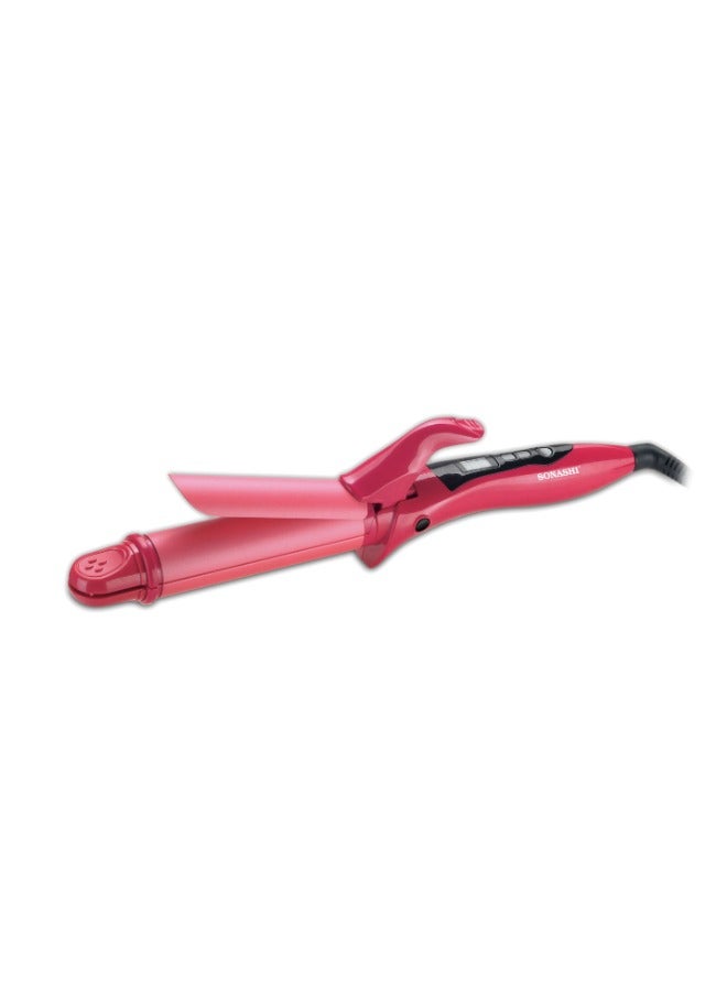 سوناشي - 2 In 1 Hair Curler 45W With Rechargeable Hair Clipper 3W Combo | Curler With Led Display And Clipper With Continuous 3 Hours Working | Gifts For Men Women | Shc-3005 Pink And Shc-1044N Black - Image 1
