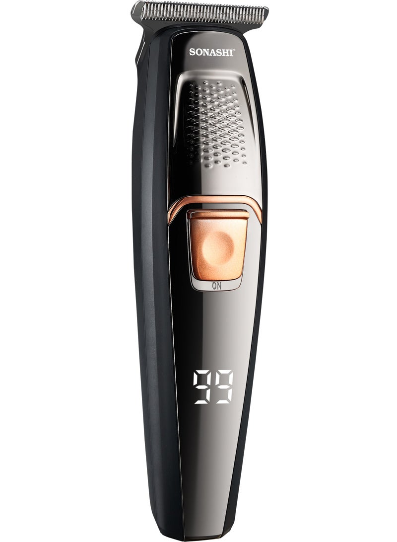 سوناشي - 2 In 1 Hair Curler 45W With Rechargeable Hair Clipper 3W Combo | Curler With Led Display And Clipper With Continuous 3 Hours Working | Gifts For Men Women | Shc-3005 Pink And Shc-1044N Black - Image 1