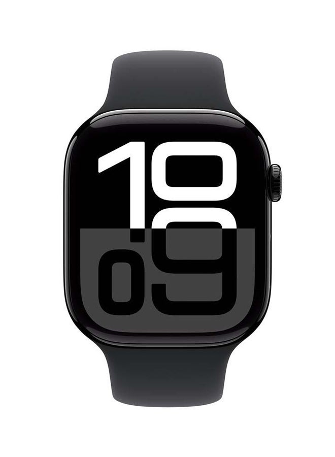 Apple - Watch Series 10 Gps  Cellular 42Mm Silver Aluminium Case With Denim Sport Band  Sm Black - Image 1