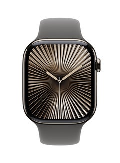 Apple Watch Series 10 Gps  Cellular 42Mm Natural Titanium Case With Stone Grey Sport Band  Sm Grey  - Image 2