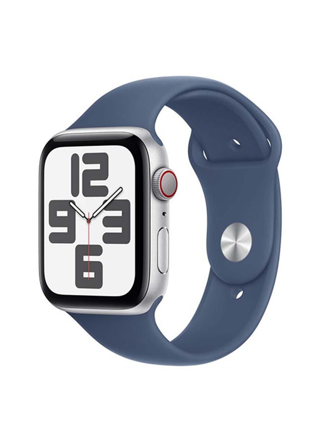 Apple - Watch Se Gps  Cellular 44Mm Silver Aluminium Case With Denim Sport Band  Ml Blue - Image 1