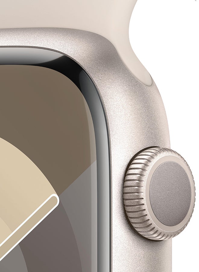 Apple Watch Series 9 Gps 45Mm Starlight Aluminium Case With Starlight Sport Band  Ml White  - Image 3