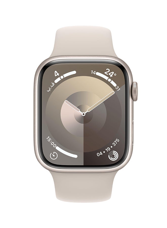 Apple Watch Series 9 Gps 45Mm Starlight Aluminium Case With Starlight Sport Band  Ml White  - Image 2