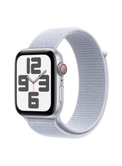 Apple Watch Se Gps  Cellular 40Mm Silver Aluminium Case With Blue Cloud Sport Loop White  - Image 1
