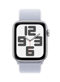 Apple Watch Se Gps  Cellular 40Mm Silver Aluminium Case With Blue Cloud Sport Loop White  - Image 2