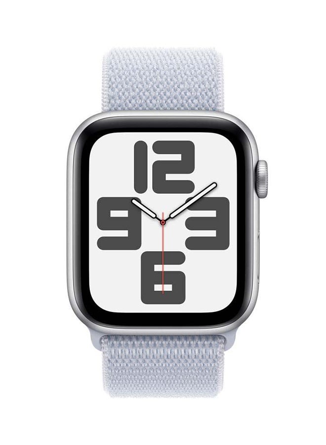 Apple Watch Se Gps  Cellular 40Mm Silver Aluminium Case With Blue Cloud Sport Loop White  - Image 2