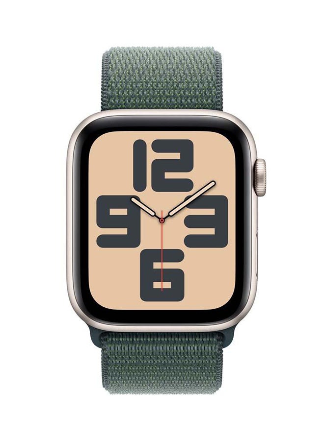 Apple - Watch Se Gps  Cellular 40Mm Starlight Aluminium Case With Lake Green Sport Loop Green - Image 1