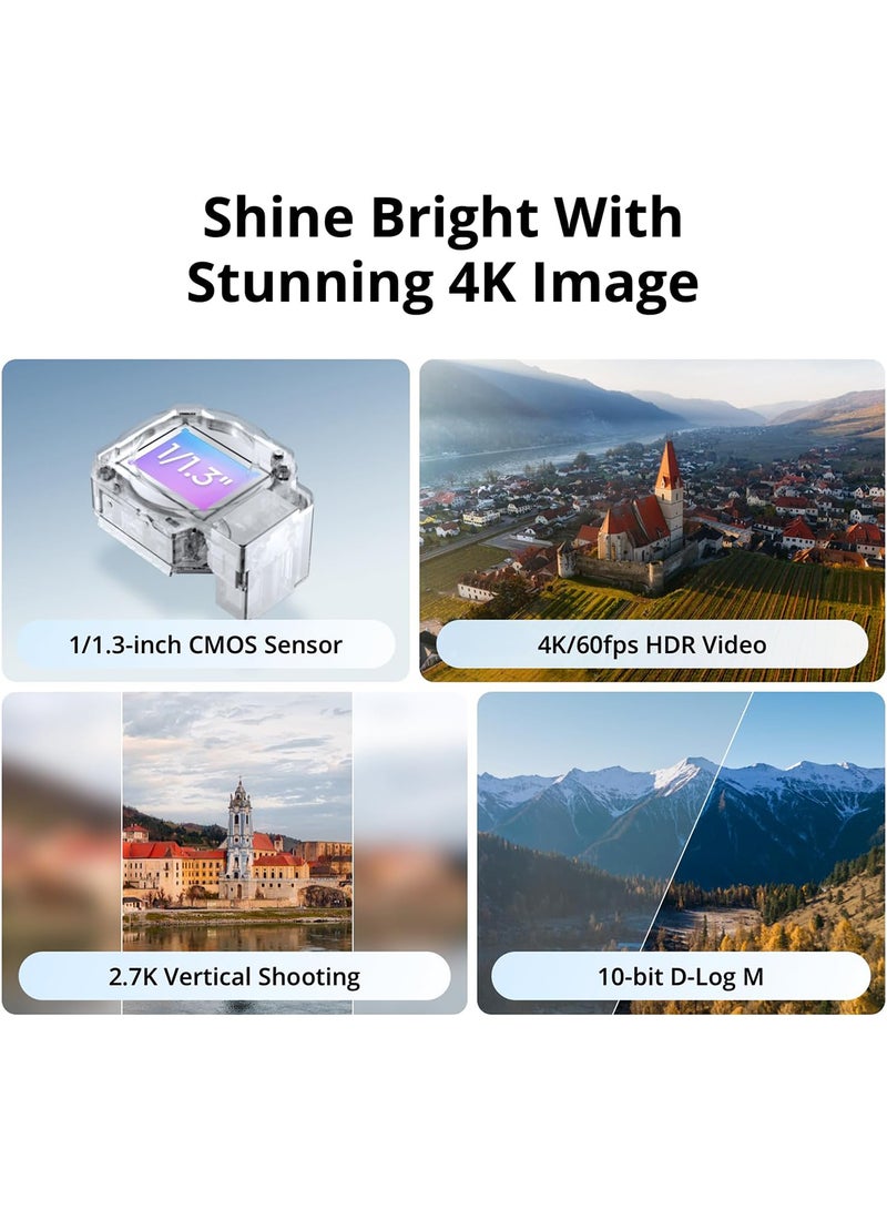 dji - Flip With RC 2 Screen Remote Controller, Follow Me Drone With 4K UHD Camera for Adults, Under 249 g, 3-Axis Gimbal Stabilization, 13km Video Transmission, Palm Takeoff, 31-Min Flight Time - Image 1