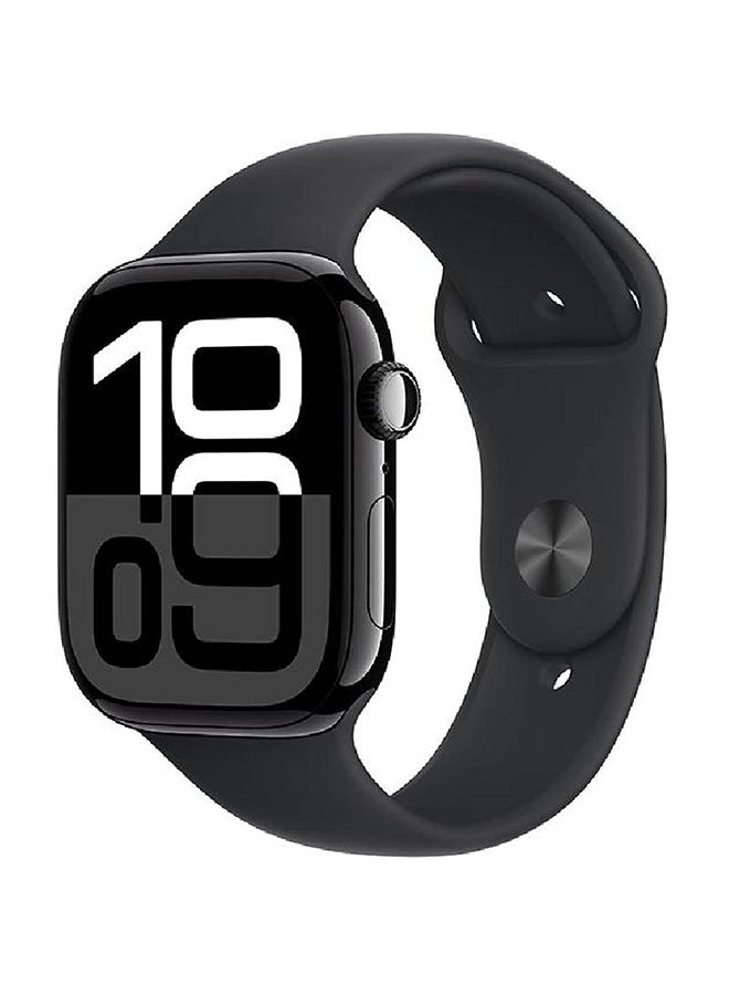 Apple Watch Series 10 Gps  Cellular 46Mm Jet Black Aluminium Case With Black Sport Band  Sm Black  - Image 1