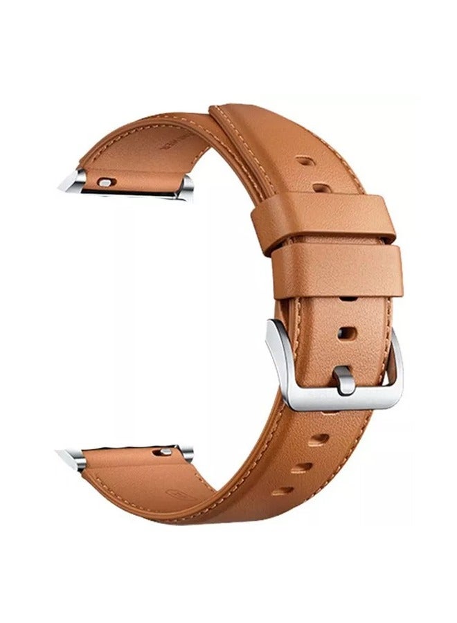 Xiaomi Watch Leather Strap – Brown - Premium Elegance & Comfort - Compatible with Watch S1 Brown - Image 1