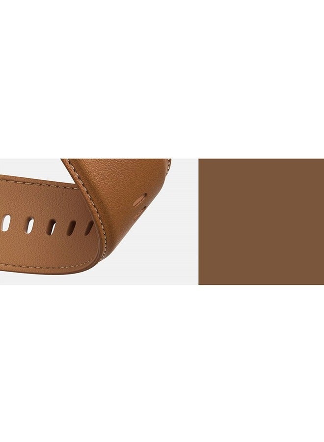 Xiaomi Watch Leather Strap – Brown - Premium Elegance & Comfort - Compatible with Watch S1 Brown - Image 5