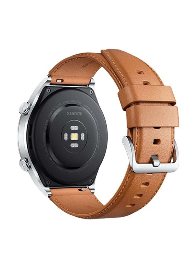 Xiaomi Watch Leather Strap – Brown - Premium Elegance & Comfort - Compatible with Watch S1 Brown - Image 3