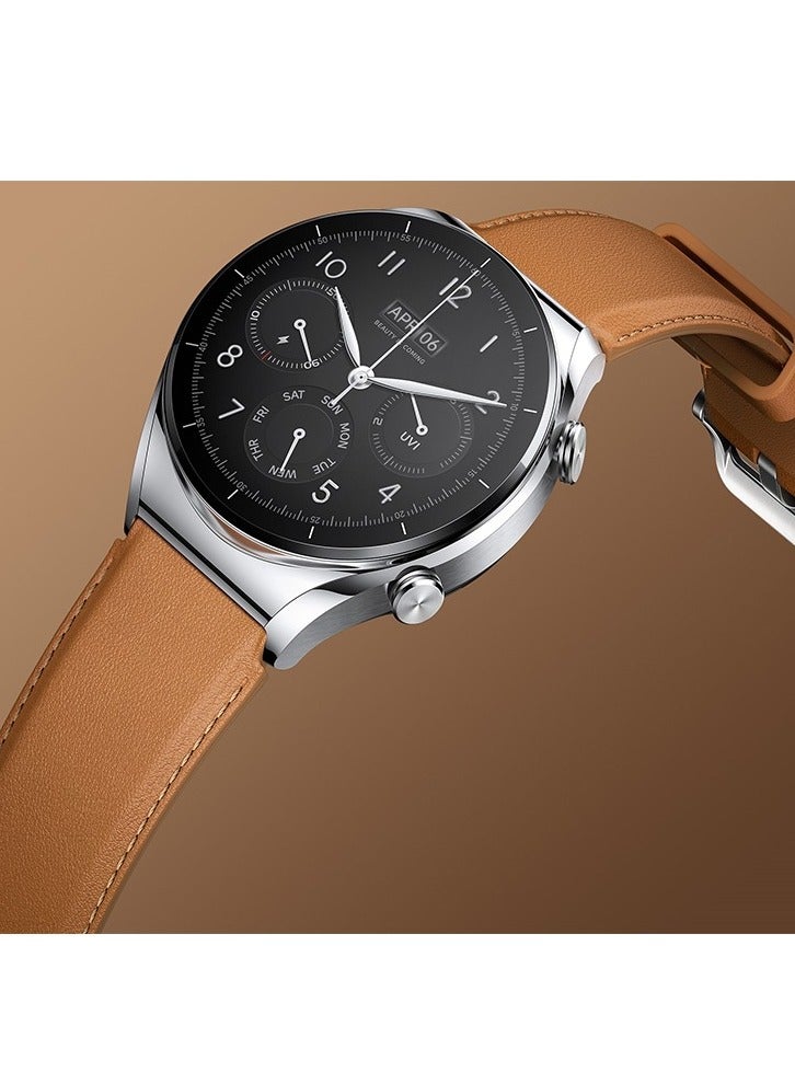Xiaomi Watch Leather Strap – Brown - Premium Elegance & Comfort - Compatible with Watch S1 Brown - Image 4