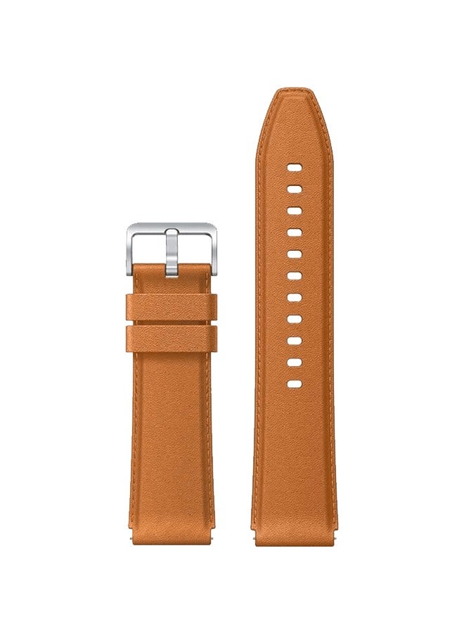 Xiaomi Watch Leather Strap – Brown - Premium Elegance & Comfort - Compatible with Watch S1 Brown - Image 2