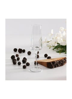 Pasabahce Pasabahce 6 Piece Glass Cup Iconic 190ml Flute Set – Turkey Made Clear  - Image 4