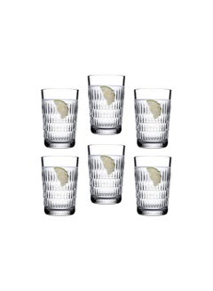 Pasabahce Pasabahce 6 Piece Rain Water Glass Set 350ml-Turkey Made Clear  - Image 1