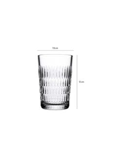 Pasabahce Pasabahce 6 Piece Rain Water Glass Set 350ml-Turkey Made Clear  - Image 3