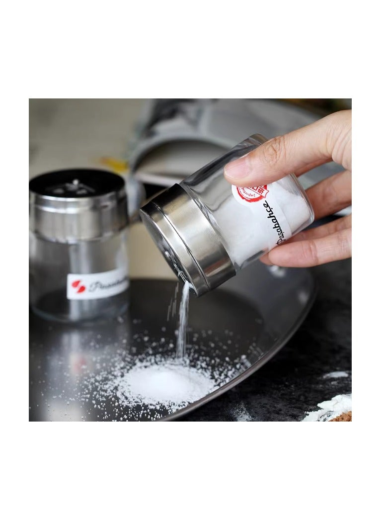 باساباتشي Pasabahce 2 Piece Glass Salt Pepper Shaker with Adjustable Shaker Lid – Set 110ml-Turkey Made Clear  - Image 5