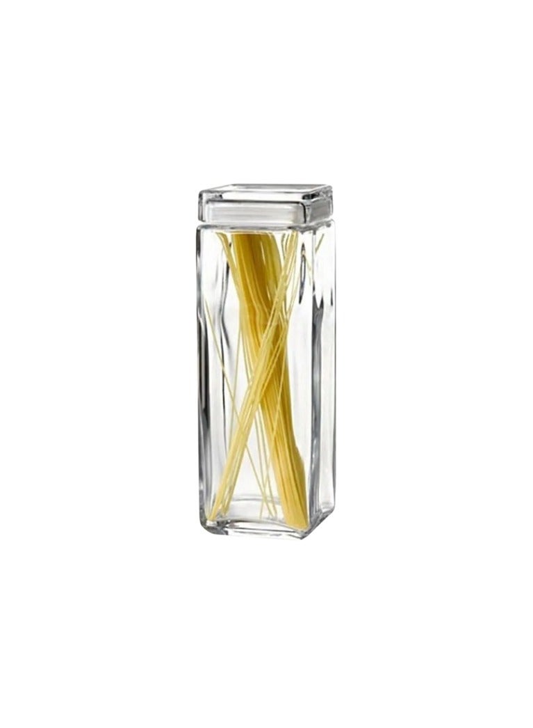 باساباتشي Pasabahce Spaghetti Glass Jar Landmark with Airtight Glass Lid 2750ml -Turkey Made Clear  - Image 1
