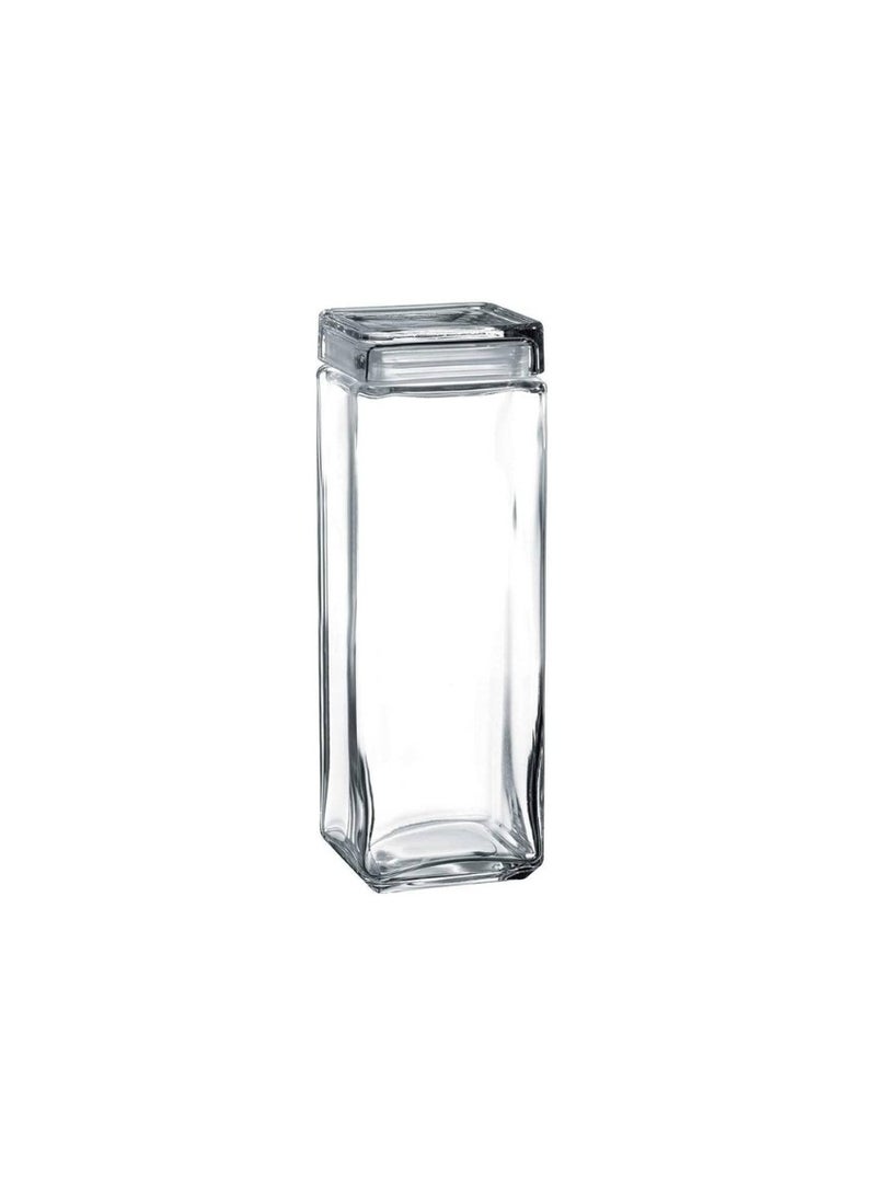 باساباتشي Pasabahce Spaghetti Glass Jar Landmark with Airtight Glass Lid 2750ml -Turkey Made Clear  - Image 2