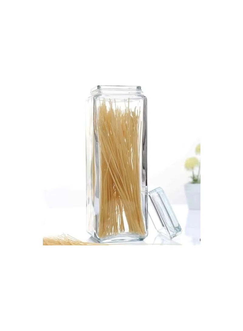 باساباتشي Pasabahce Spaghetti Glass Jar Landmark with Airtight Glass Lid 2750ml -Turkey Made Clear  - Image 3