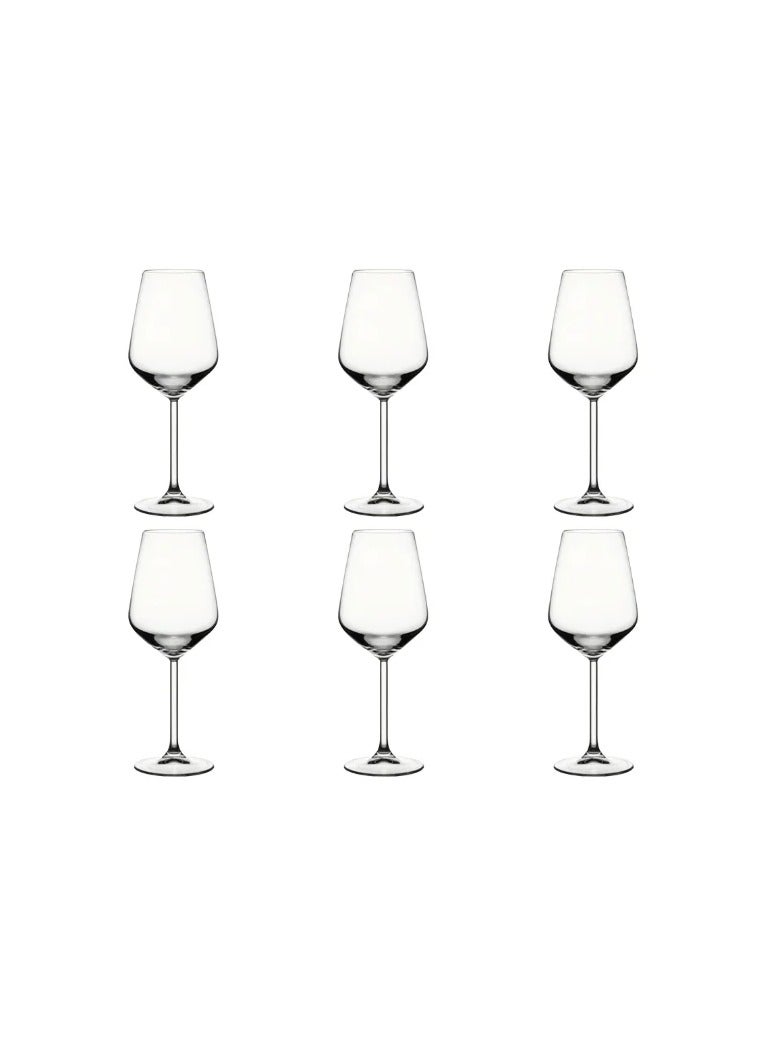 Pasabahce Pasabahce Glass 6 Piece Cup Allegra 350ml Set- Bulgarian Made Clear  - Image 1