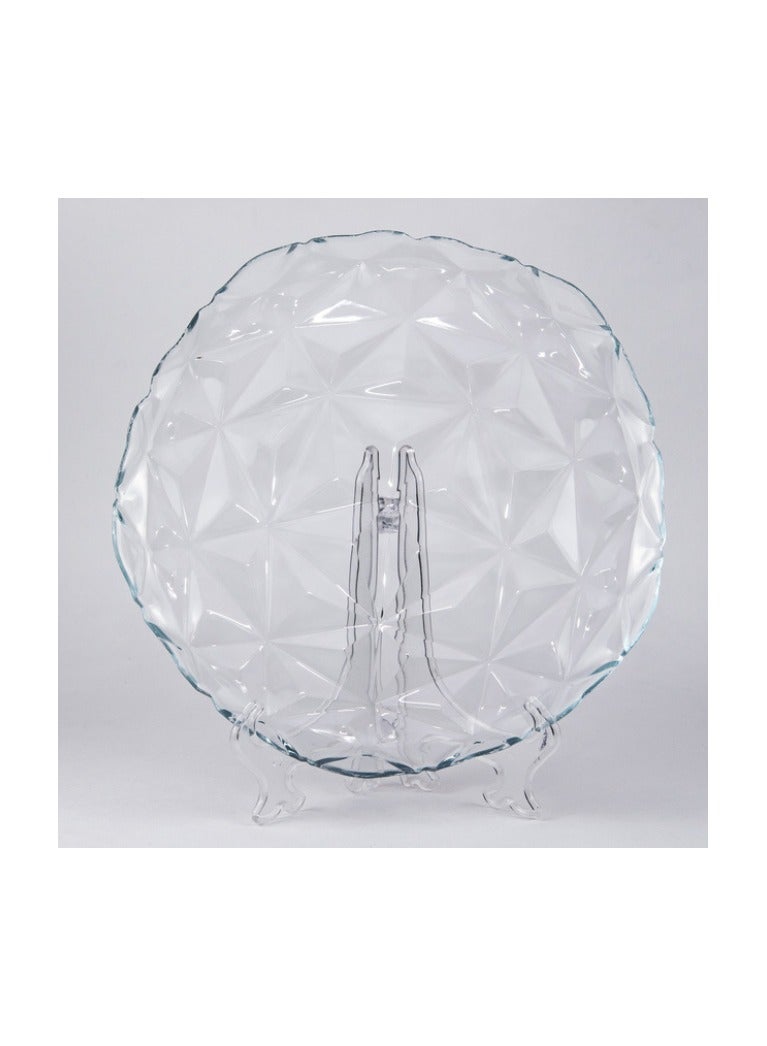 باساباتشي Pasabahce 6 Piece Dinner Glass Plate Estrella Set-28cm- Turkey Made Clear  - Image 2