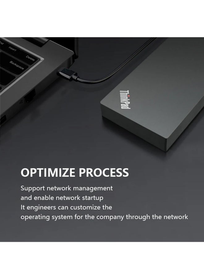 Lenovo - ThinkPad Universal Wired Docking Station/Port, USB-C 3.0 (3.1 Gen 1) 40AY0090UK | Black - Image 1