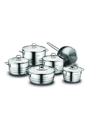 Korkmaz Astra XL 11 Pcs Cookware Set Silver - pnsku/N70143801V/45/_/1737029398/1a59e8a2-23d9-450c-945c-7d202fd2c4e6