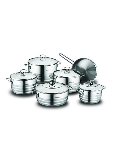 Korkmaz Astra XL 11 Pcs Cookware Set Silver