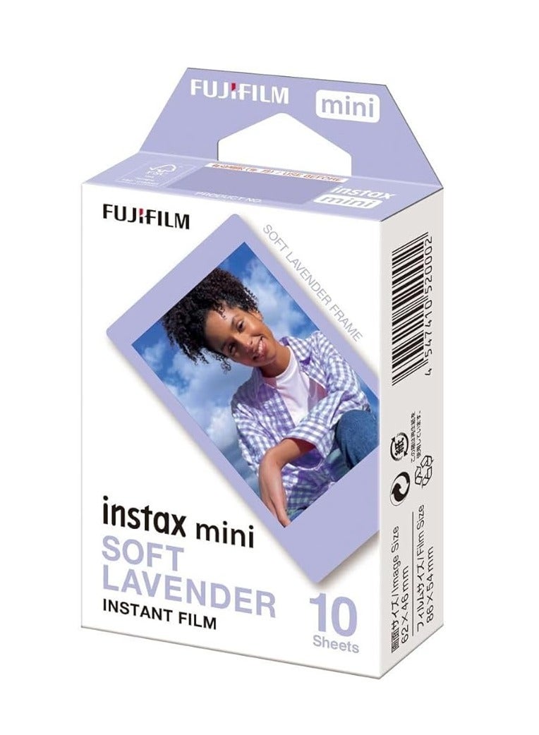فوجي فيلم Instax instant mini film 10 shot pack, Soft Lavender Soft Lavender  - Image 1
