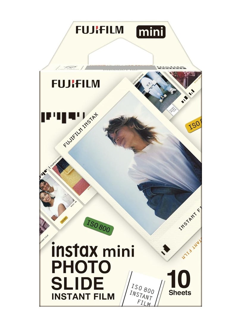 FUJIFILM FUJIFILM INSTAX MINI P-SLIDE WW 1 Instant Camera Film, 10 Pieces, Picture (Photo Slide) White  - Image 1