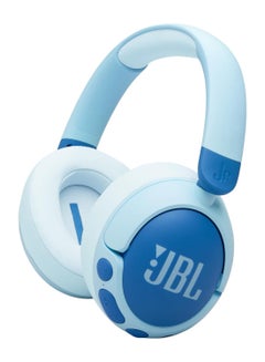 جي بي إل Junior 470 NC Wireless Over-Ear Bluetooth Headphones with Active Noise Cancelling for Children, Microphone, 50 Hours Playback, Safe Sound, Low Volume, Simple Operation and Stickers Blue  - Image 1